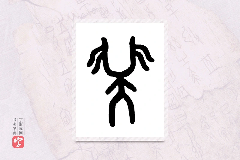 大篆「髯」甲骨文字典