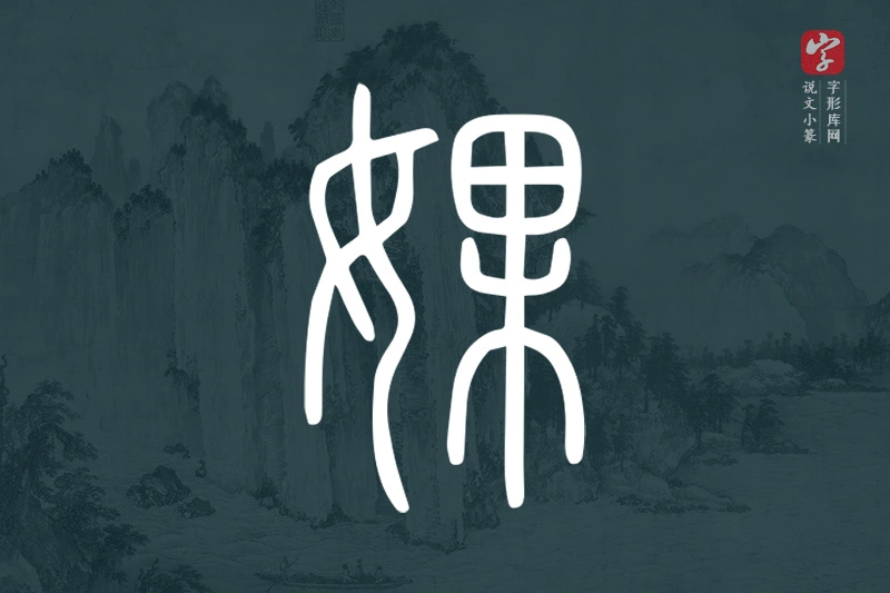 说文小篆文字“婐”字