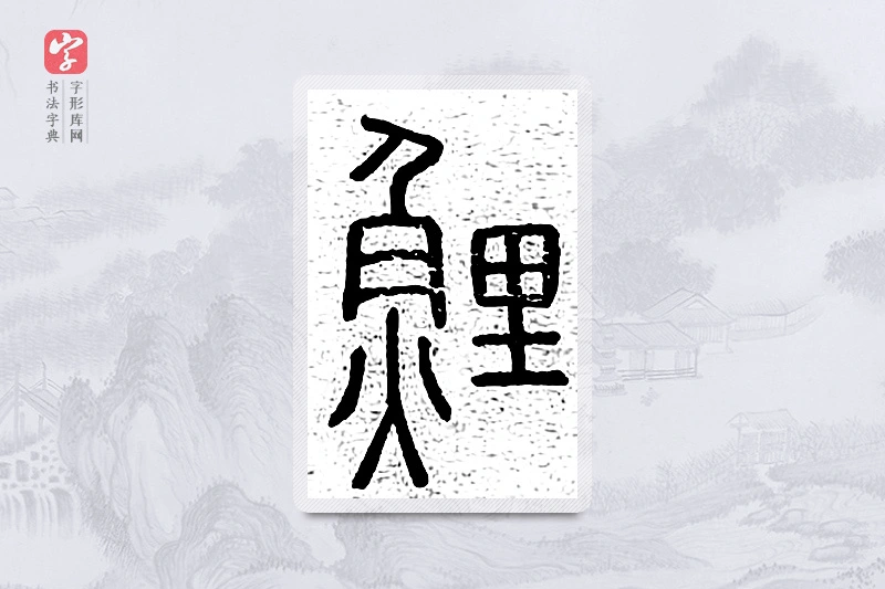 篆书「鲤」说文广义