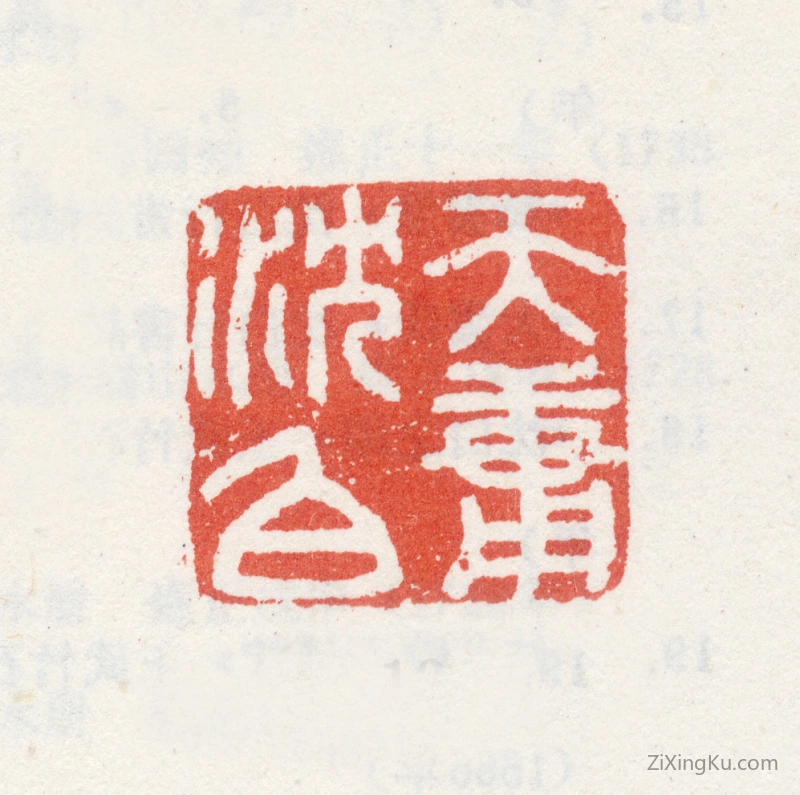 篆刻作品：沈白印章·天庸沈白
